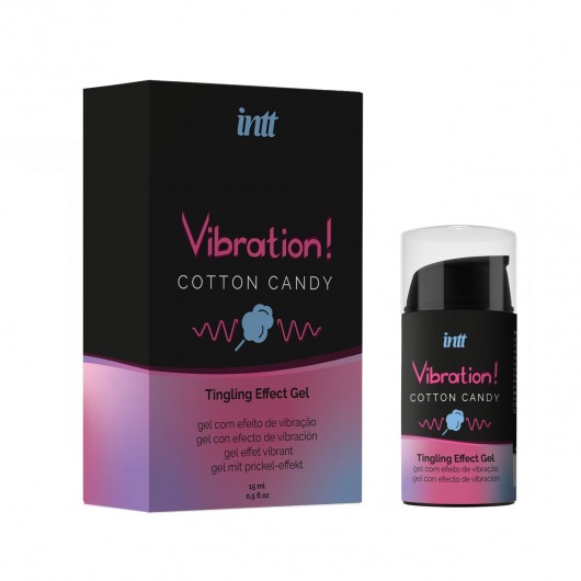 Жидкий вибратор Vibration Cotton Candy с ароматом сахарной ваты - 15 мл. - INTT - купить с доставкой в Ярославле