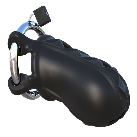 Черный замок верности Extreme Silicone Cock Blocker - Pipedream - купить с доставкой в Ярославле