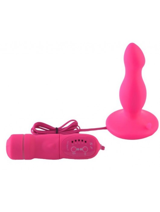 Розовая вибровтулка с  5 режимами вибрации POPO Pleasure - 10,5 см. - POPO Pleasure