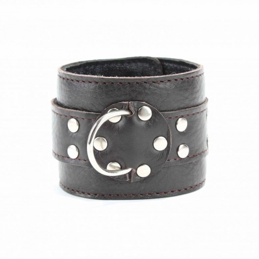 Кожаные наручники на металлической цепочке - БДСМ Арсенал - купить с доставкой в Ярославле