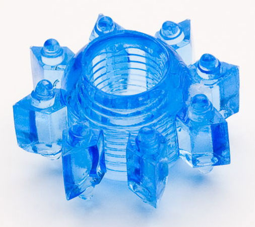 Голубая гелевая насадка-звезда - Toyfa Basic - в Ярославле купить с доставкой