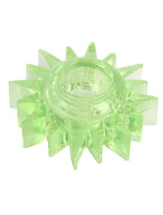 Зеленое эрекционное кольцо-солнце - Toyfa Basic - в Ярославле купить с доставкой