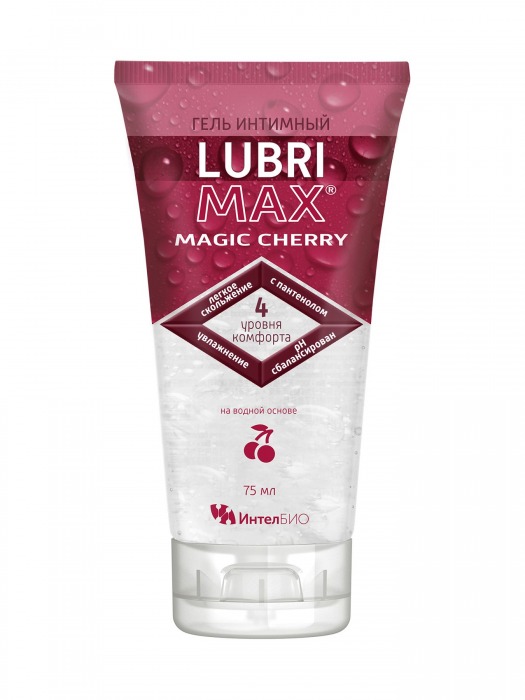 Интимный гель-смазка на водной основе Lubrimax Magic Cherry - 75 мл. - ИнтелБИО - купить с доставкой в Ярославле