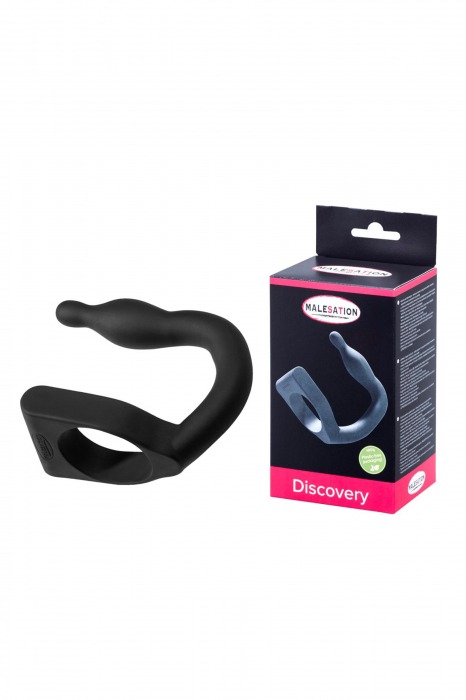Эрекционное кольцо с вибровтулкой Discovery - MALESATION - в Ярославле купить с доставкой