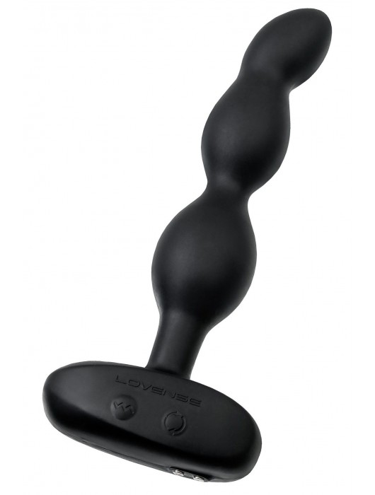 Черный анальный стимулятор с вибрацией и вращением Ridge - 17,2 см. - Lovense