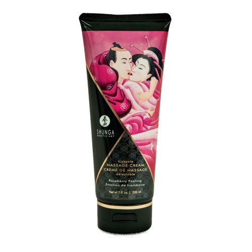 Массажный крем для тела с ароматом малины Raspberry feeling - 200 мл. - Shunga - купить с доставкой в Ярославле