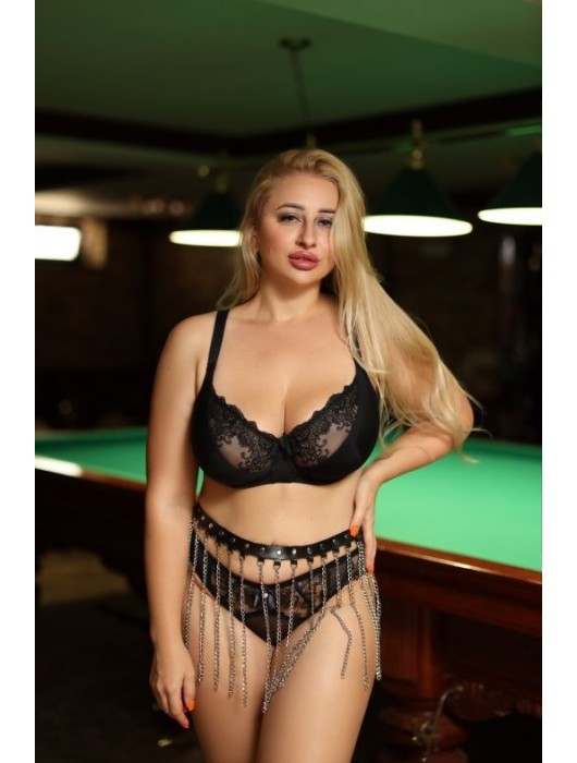 Черно-серебристая портупея-юбка plus size с цепочками - БДСМ Арсенал - купить с доставкой в Ярославле