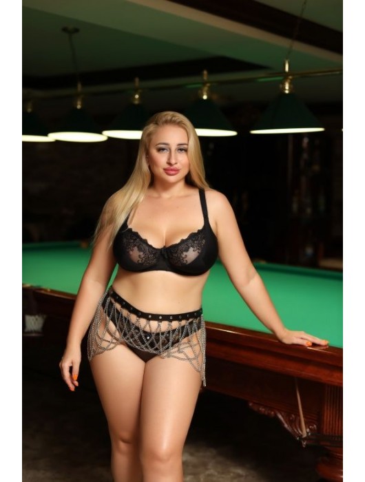 Черно-серебристый пояс-юбочка plus size Efra - БДСМ Арсенал - купить с доставкой в Ярославле