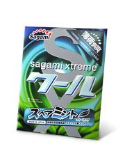 Презерватив Sagami Xtreme Mint с ароматом мяты - 1 шт. - Sagami - купить с доставкой в Ярославле