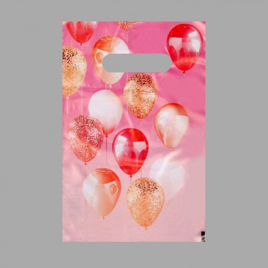 Пакет «Праздничные шары» с вырубной ручкой (20х30 см) - UPAK LAND - купить с доставкой в Ярославле