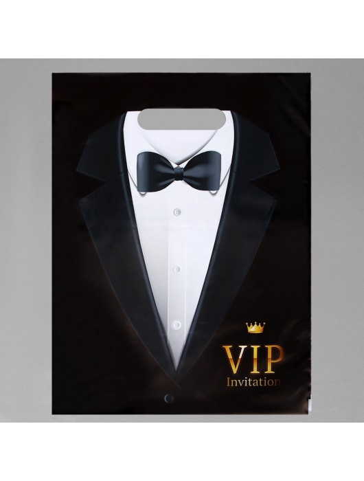 Пакет «Смокинг VIP» полиэтиленовый с вырубной ручкой (30х40 см) - UPAK LAND - купить с доставкой в Ярославле