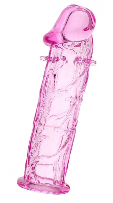 Розовая насадка фаллической формы - 12,5 см. - A-toys - в Ярославле купить с доставкой