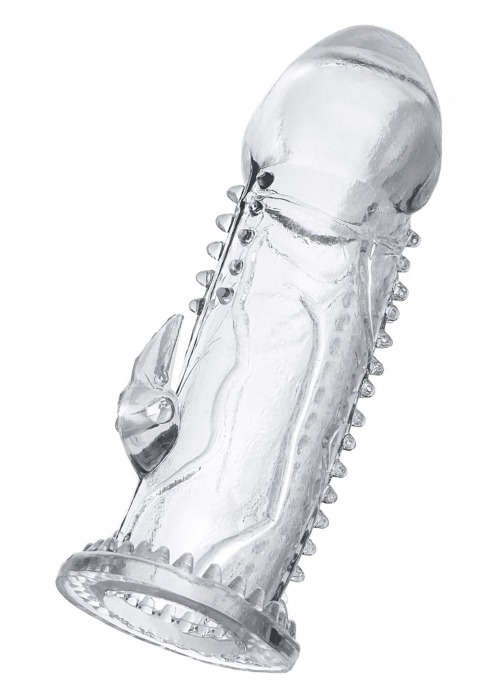 Прозрачная насадка на пенис с шипиками и коготком - 13,5 см. - A-toys - в Ярославле купить с доставкой