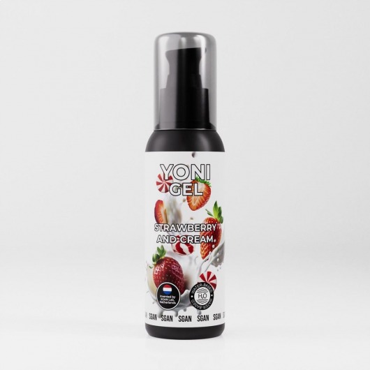 Лубрикант для орального секса SGAN со вкусом клубники со сливками - 100 мл. - SGAN - купить с доставкой в Ярославле