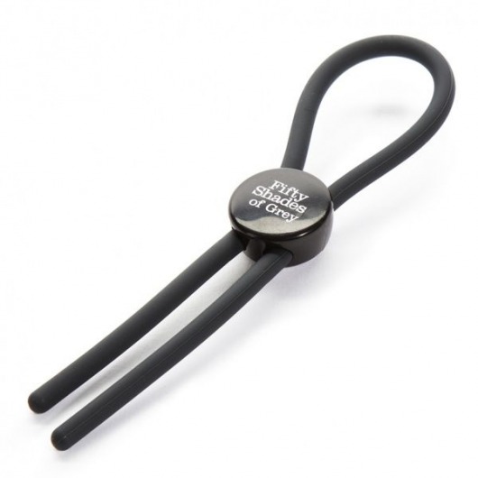 Тёмно-серое эрекционное кольцо с зажимом Again and Again Adjustable Cock Ring - Fifty Shades of Grey - в Ярославле купить с доставкой