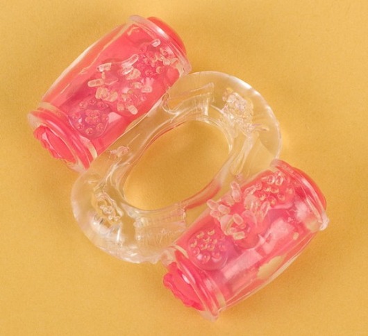 Прозрачное виброкольцо с двумя вибропульками - Toyfa Basic - в Ярославле купить с доставкой