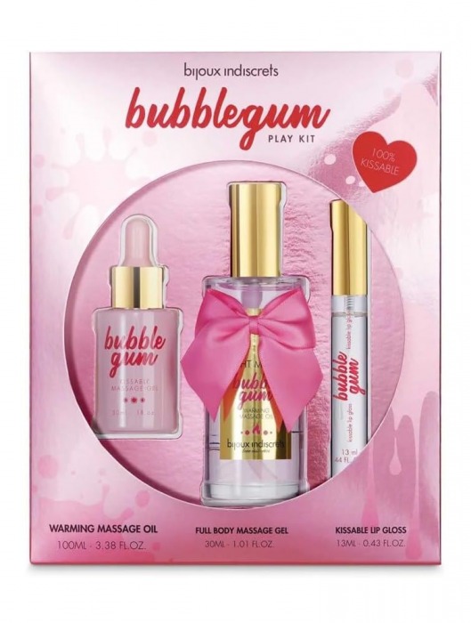 Набор средств для массажа и ласк Bubblegum Play Kit - Bijoux Indiscrets - купить с доставкой в Ярославле