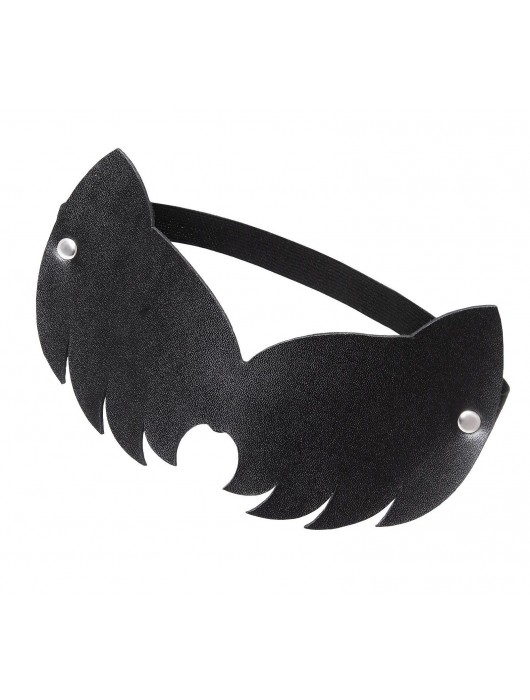 Черная закрытая кожаная маска с ушками кошки - Pecado - купить с доставкой в Ярославле