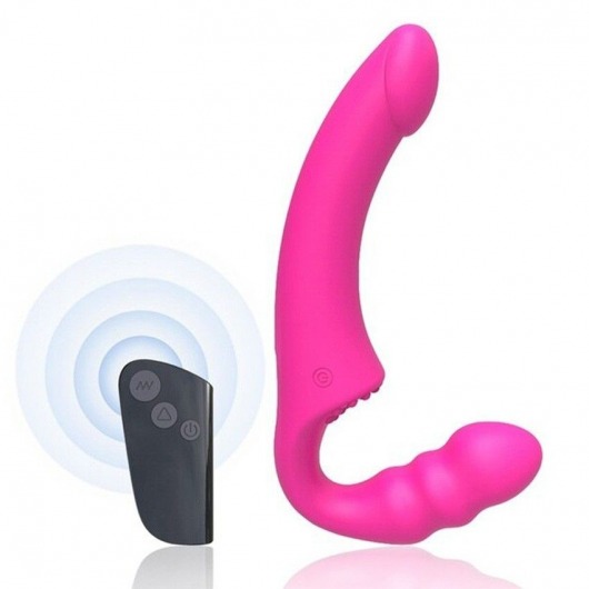 Розовый безремневой страпон Straples Strap-On Dildo - Erokay - купить с доставкой в Ярославле