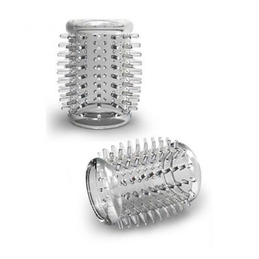 Прозрачная насадка с шипами STAY HARD COCK SLEEVE 01 CLEAR - Blush Novelties - в Ярославле купить с доставкой