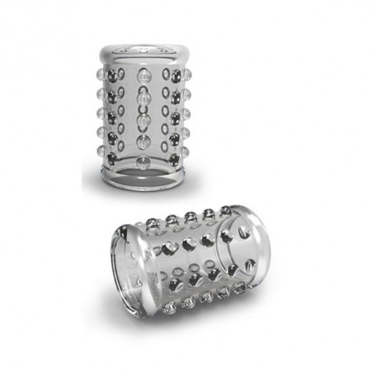 Прозрачная насадка на пенис с шишечками STAY HARD COCK SLEEVE 02 CLEAR - Blush Novelties - в Ярославле купить с доставкой
