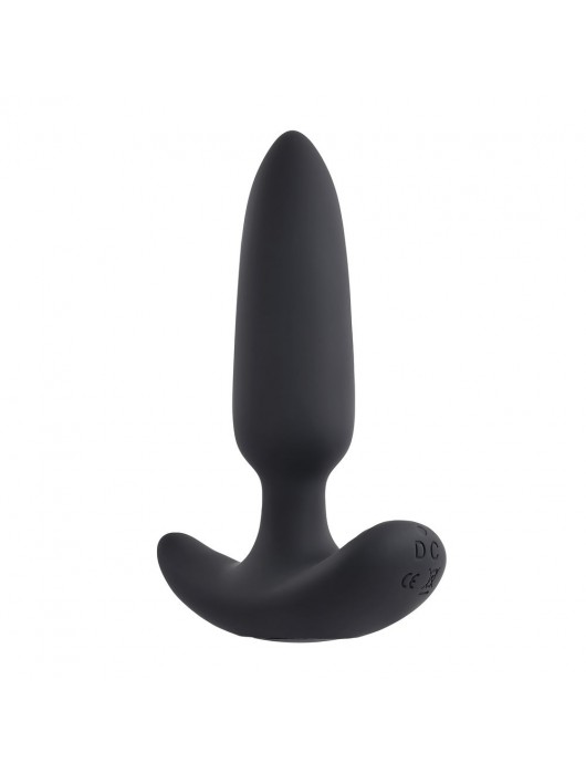 Черная анальная вибропробка с пультом ДУ Black Beauty - 11,3 см. - Selopa