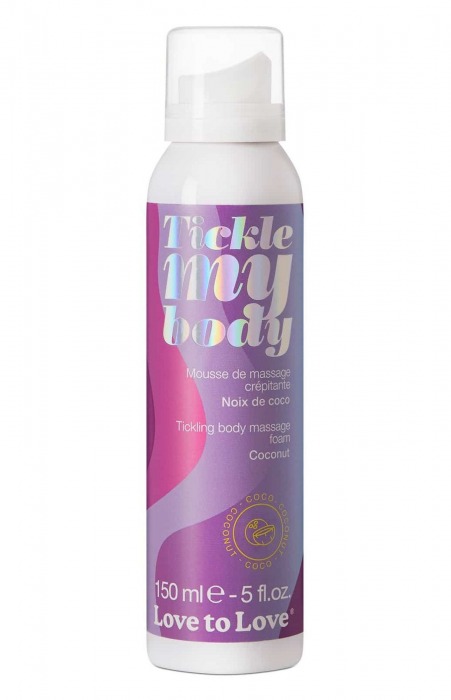 Массажная хрустящая пенка Tickle My Body Coconut с ароматом кокоса - 150 мл. - Love to Love - купить с доставкой в Ярославле