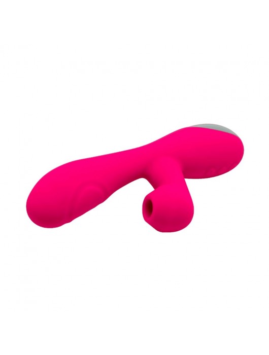 Ярко-розовый вибратор-кролик Caribbean Shine - 21 см. - Adrien Lastic