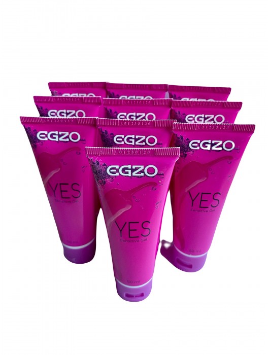 Набор из 10 согревающих лубрикантов на водной основе Egzo Yes (по 50 мл.) - EGZO - купить с доставкой в Ярославле