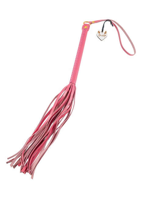 Розовая кожаная плеть - 50 см. - Pecado - купить с доставкой в Ярославле