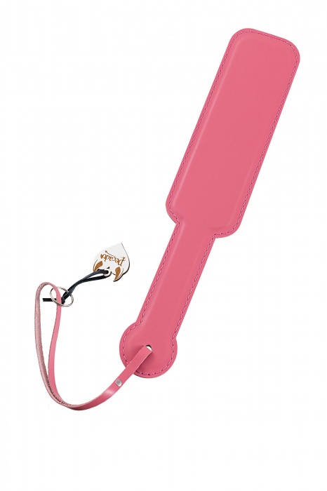 Розовый кожаный пэддл - 37 см. - Pecado - купить с доставкой в Ярославле