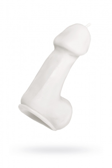 Белая свеча в форме пениса - 47 гр. - Pecado - купить с доставкой в Ярославле