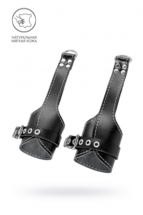 Черные подвесы с белой строчкой - Pecado - купить с доставкой в Ярославле