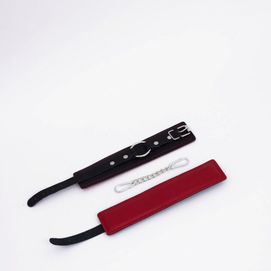 Черно-красные кожаные оковы - Crazy Handmade - купить с доставкой в Ярославле