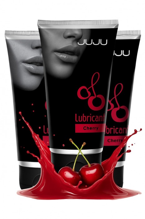 Набор из 3 съедобных лубрикантов JUJU со вкусом вишни - JuJu - купить с доставкой в Ярославле