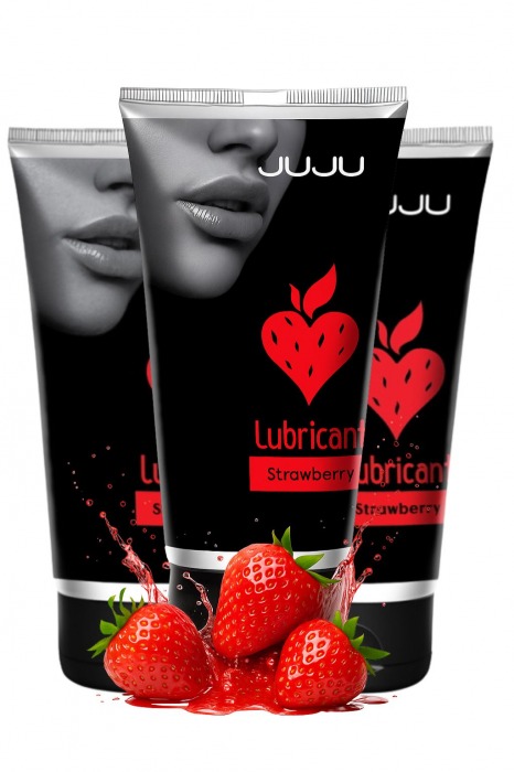Набор из 3 съедобных лубрикантов JUJU со вкусом клубники - JuJu - купить с доставкой в Ярославле
