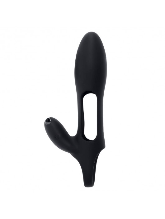 Черная насадка на пенис с вибрацией Nautilus - Zero Tolerance - в Ярославле купить с доставкой