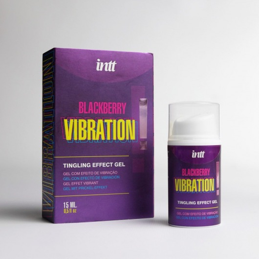 Стимулирующий гель с эффектом вибрации Blackberry Vibration - 15 мл. - INTT - купить с доставкой в Ярославле