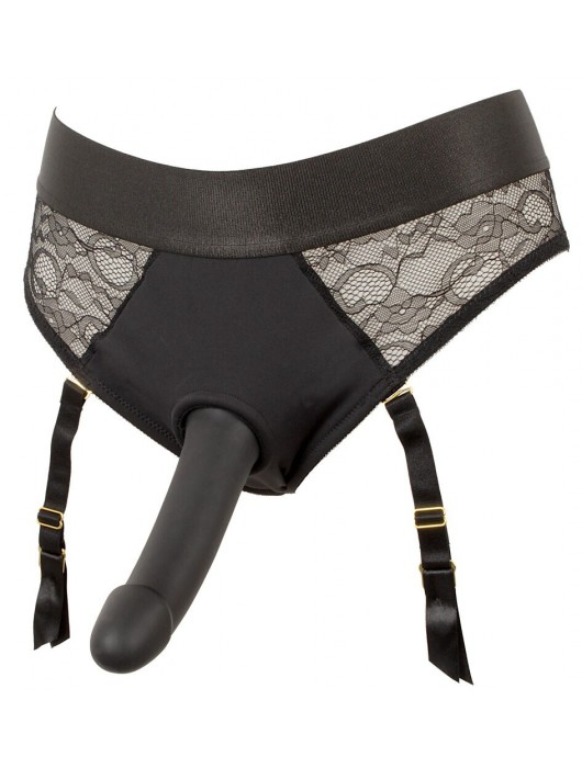 Черный женский страпон Strap-on Set: трусики и насадка - Orion - купить с доставкой в Ярославле