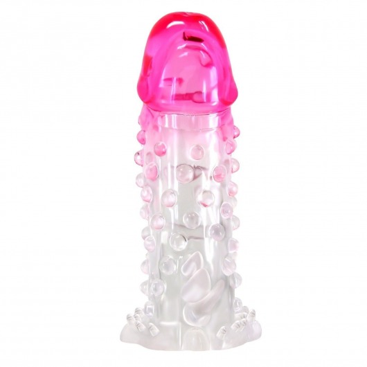 Прозрачно-розовая насадка на пенис Wilford - 13,5 см. - Baile - в Ярославле купить с доставкой