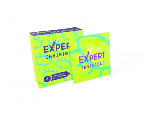 Ультратонкие презервативы Expert Invisible - 3 шт. - Expert - купить с доставкой в Ярославле