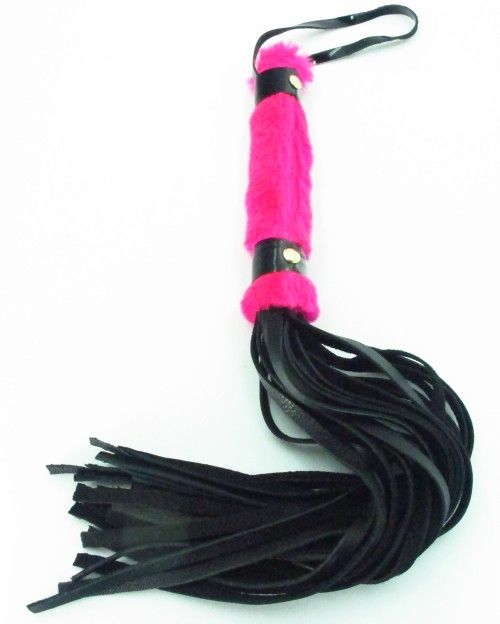 Нежная плеть с розовым мехом BDSM Light - 43 см. - БДСМ Арсенал - купить с доставкой в Ярославле