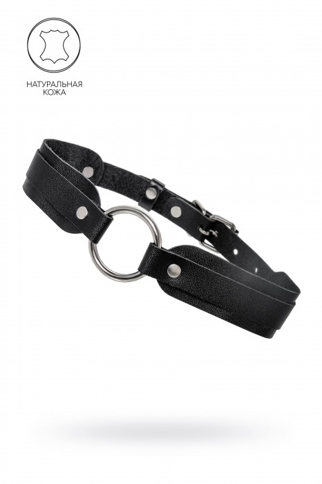 Черный кожаный чокер-ошейник со скруглёнными углами - Pecado - купить с доставкой в Ярославле