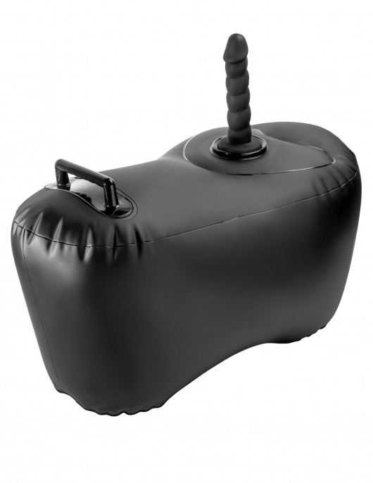 Черное надувное кресло с платформой для фиксации дилдо Body Dock Inflatable Love Seat - Pipedream - купить с доставкой в Ярославле