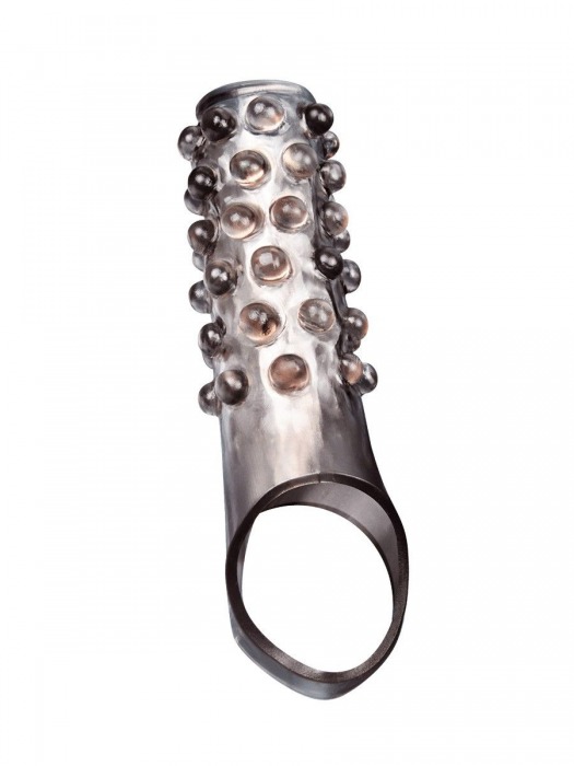 Дымчатая насадка на пенис с выпуклостями - 11 см. - Sex Expert - в Ярославле купить с доставкой