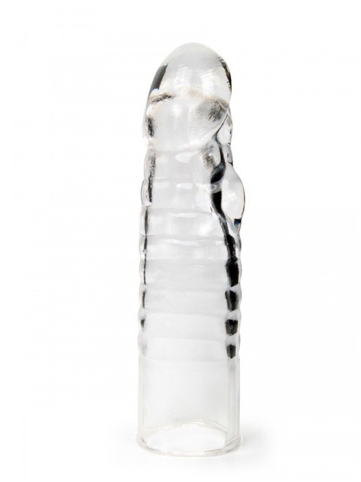 Прозрачная закрытая насадка на член - 15 см. - Sex Expert - в Ярославле купить с доставкой