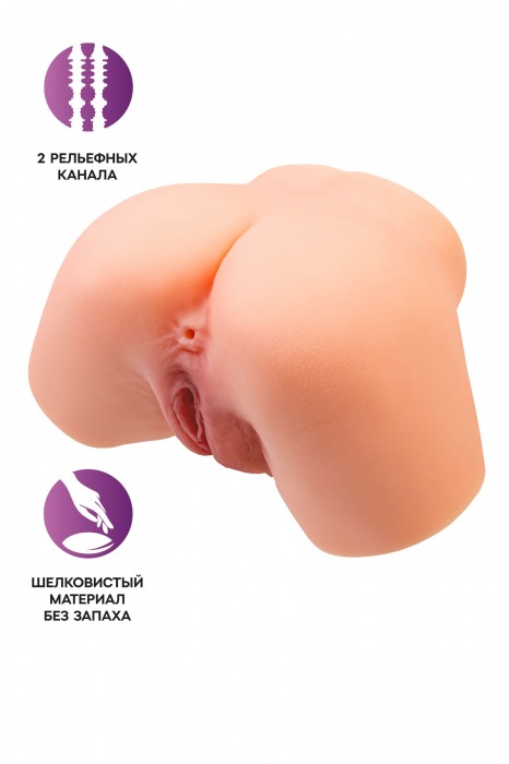 Телесный реалистичный мастурбатор-полуторс с 2 любовными входами - No Name - в Ярославле купить с доставкой
