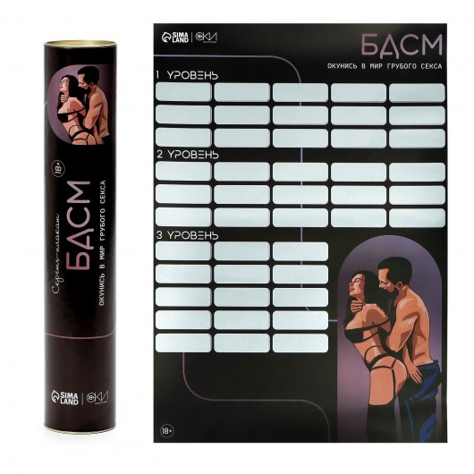 Плакат для двоих со скретч-слоем «БДСМ» - Сима-Ленд - купить с доставкой в Ярославле