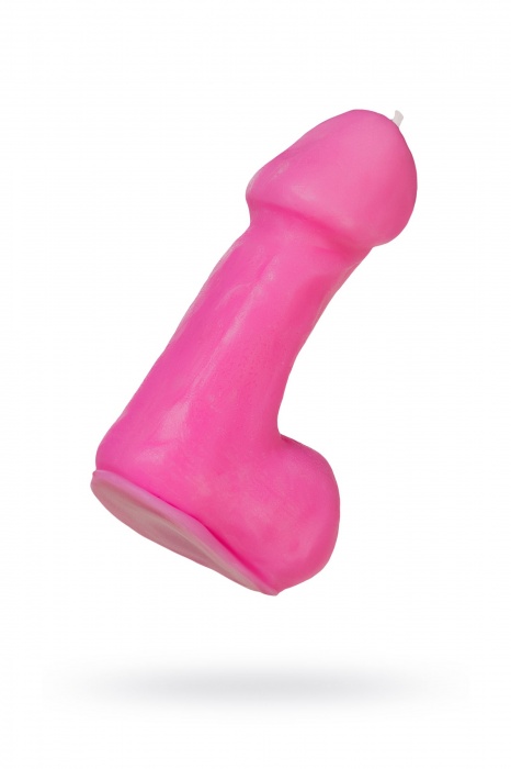 Розовая свеча в форме пениса - 47 гр. - Pecado - купить с доставкой в Ярославле