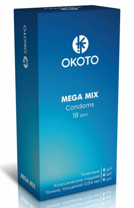 Презервативы OKOTO Mega Mix - 18 шт. - Sitabella - купить с доставкой в Ярославле